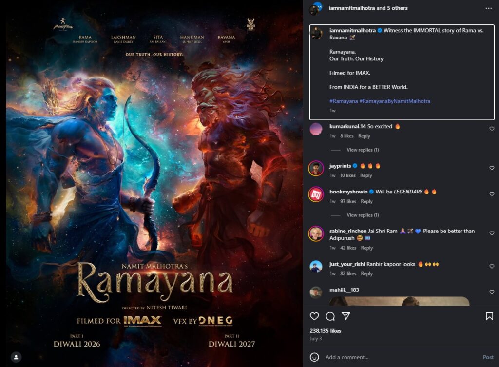 Namit Malhotras Ramayana
